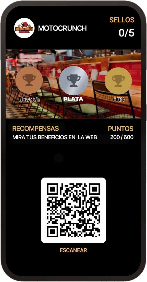 Tarjeta por niveles Bronce, Plata y Oro